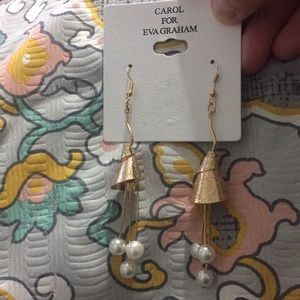 Beautiful new golden pearl earrings !